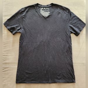 The Rail Slim Fit V-Neck T-Shirt ~BLACK ~XS